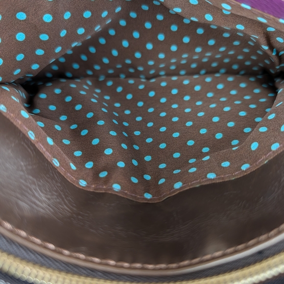 Chala Mini Faux Leather Purple Forget Me Not Crossbody Bag Clutch Wristlet NWT - Picture 10 of 13